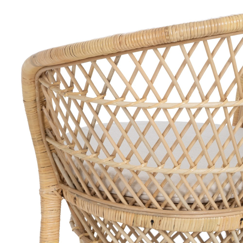 NATURAL RATTAN LOUNGE CHAIR 84 X 68 X 84 CM