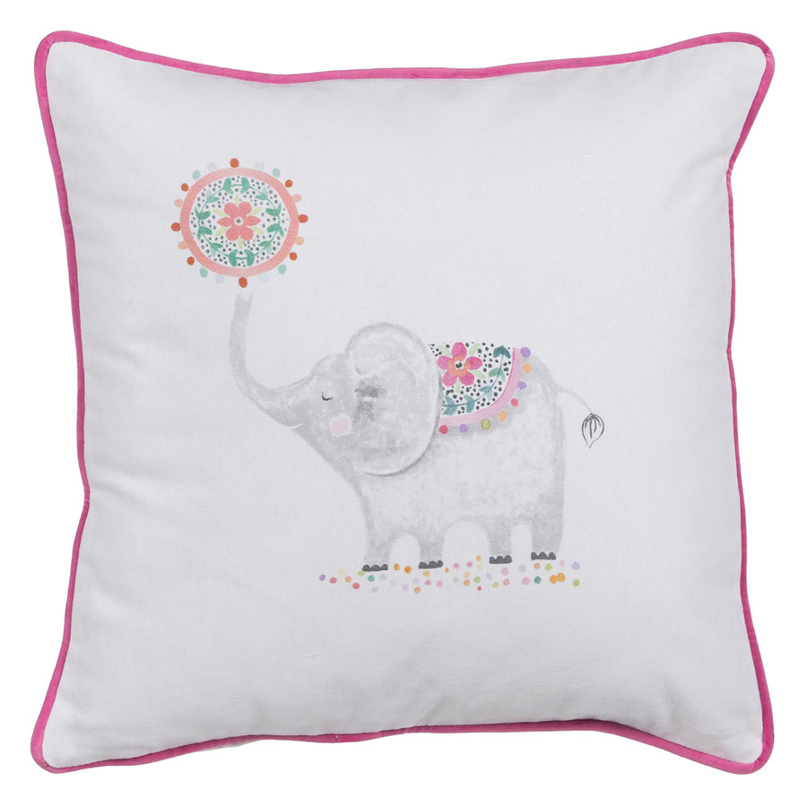 ELEPHANT CUSHION COTTON DECORATION 45 X 45 CM