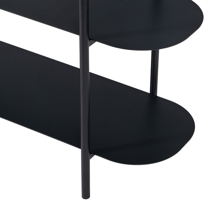BLACK STEEL SHELF 90 X 28 X 70.30 CM