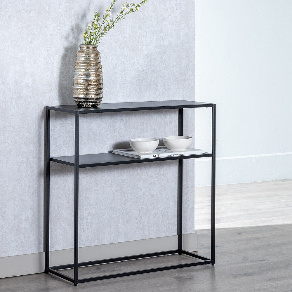 ESTANTERÍA NEGRO ACERO 80 X 30 X 81 CM