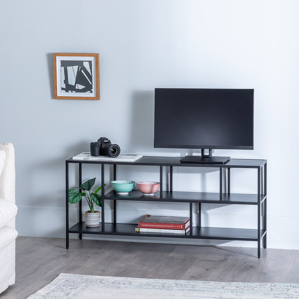 BLACK STEEL SHELF 120 X 32 X 55 CM