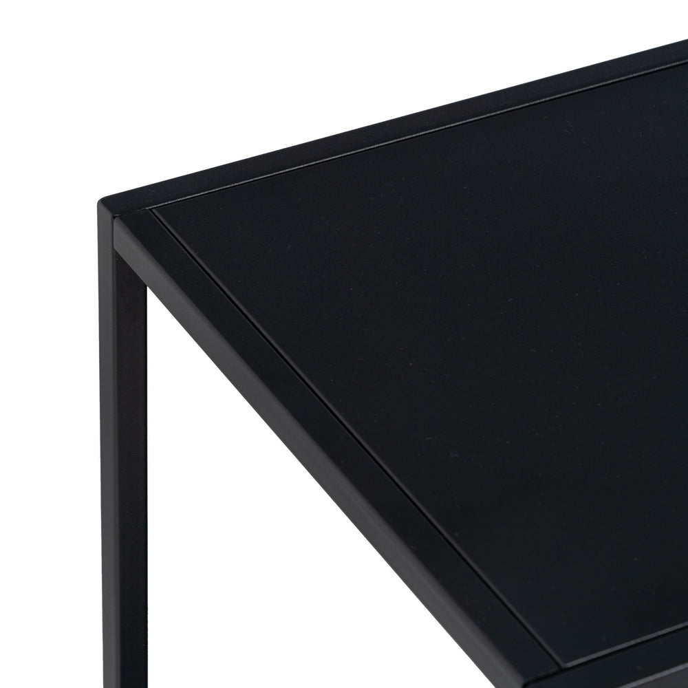 BLACK STEEL SHELF 120 X 32 X 55 CM