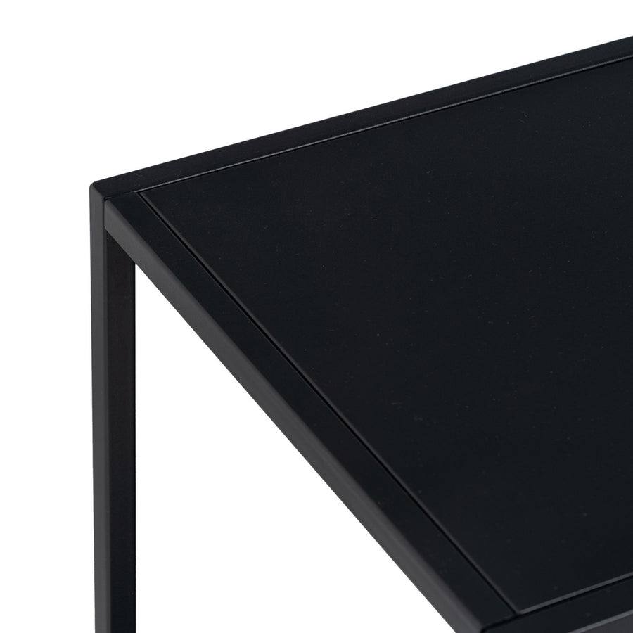 BLACK STEEL SHELF 120 X 32 X 55 CM