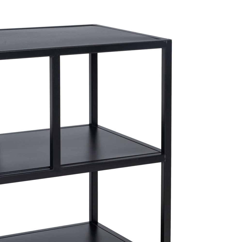 BLACK STEEL SHELF 120 X 32 X 55 CM
