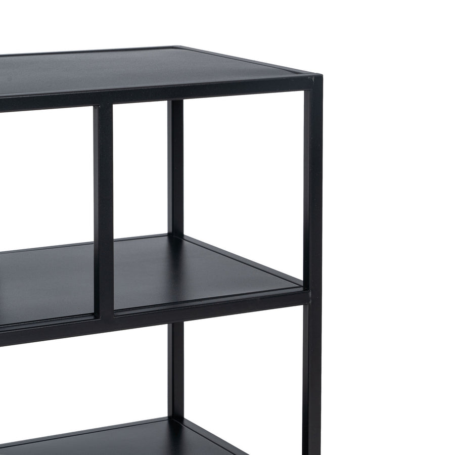 BLACK STEEL SHELF 120 X 32 X 55 CM