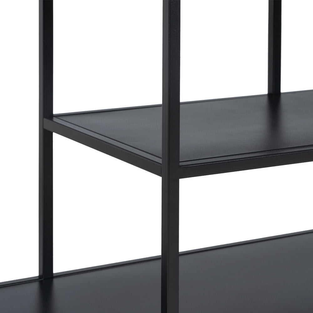 BLACK STEEL SHELF 120 X 32 X 55 CM