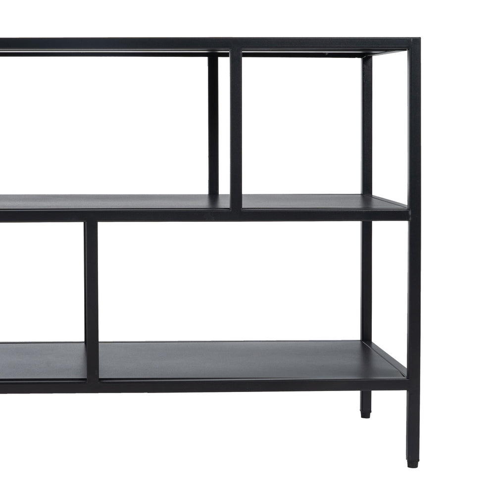 BLACK STEEL SHELF 120 X 32 X 55 CM