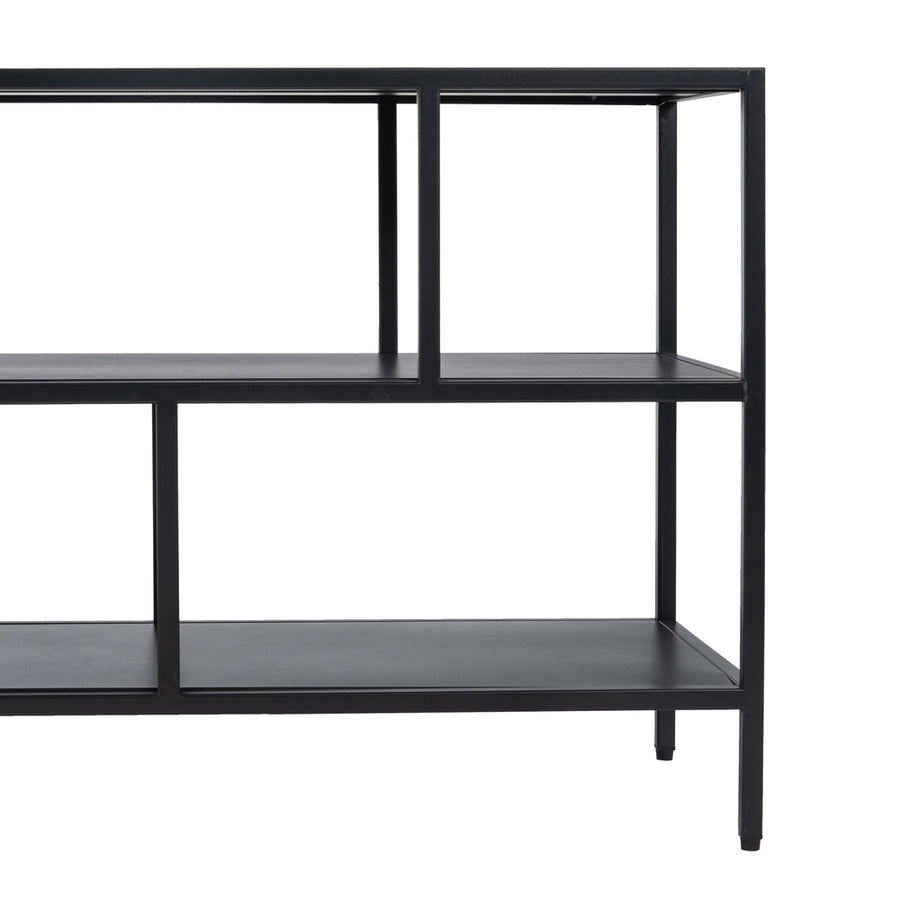 BLACK STEEL SHELF 120 X 32 X 55 CM