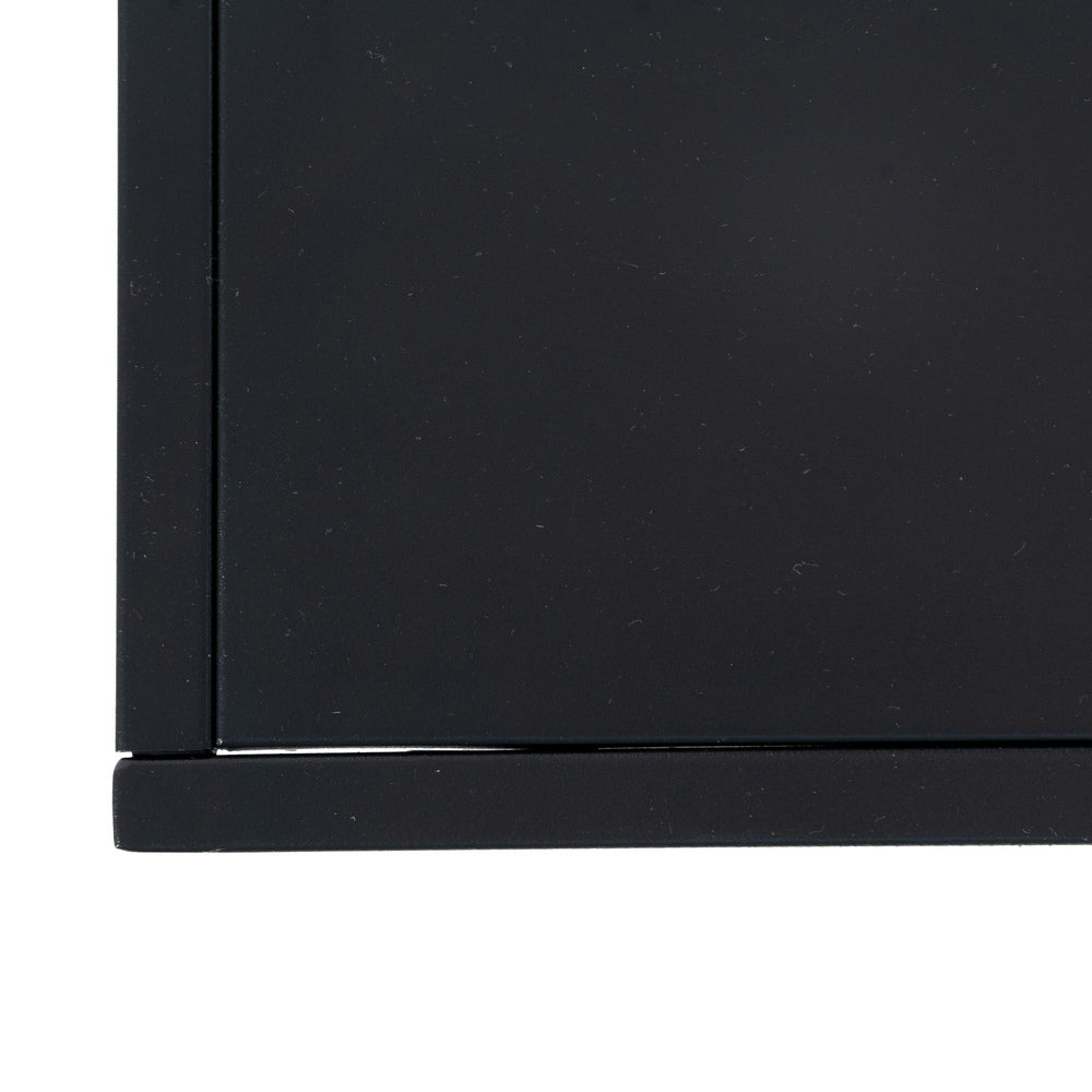 BLACK STEEL SHELF 120 X 32 X 55 CM