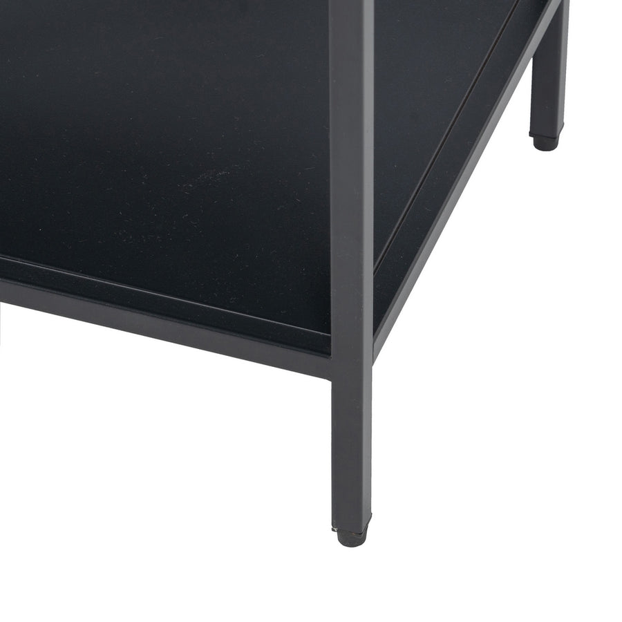 BLACK STEEL SHELF 120 X 32 X 55 CM