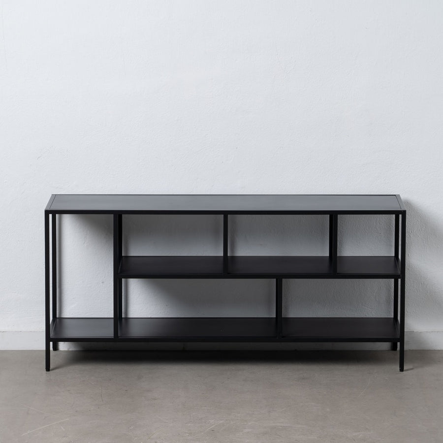 BLACK STEEL SHELF 120 X 32 X 55 CM