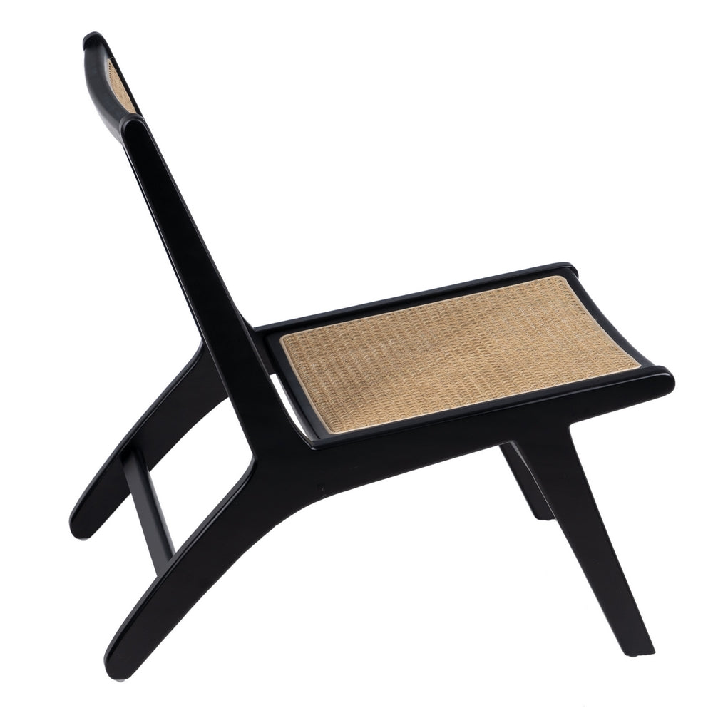SILLÓN NATURAL-NEGRO MADERA-RATÁN SALÓN 60,50 X 73,50 X 72,5