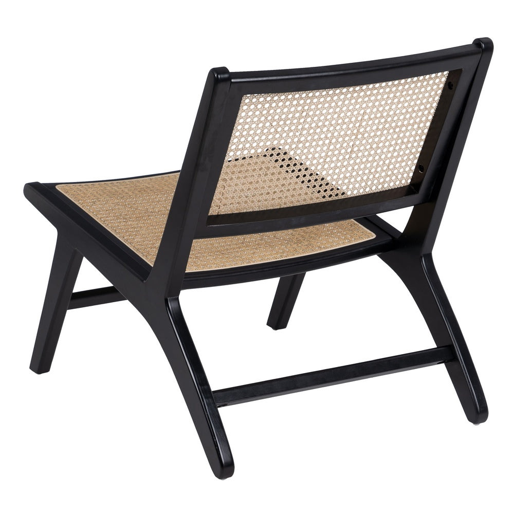 SILLÓN NATURAL-NEGRO MADERA-RATÁN SALÓN 60,50 X 73,50 X 72,5