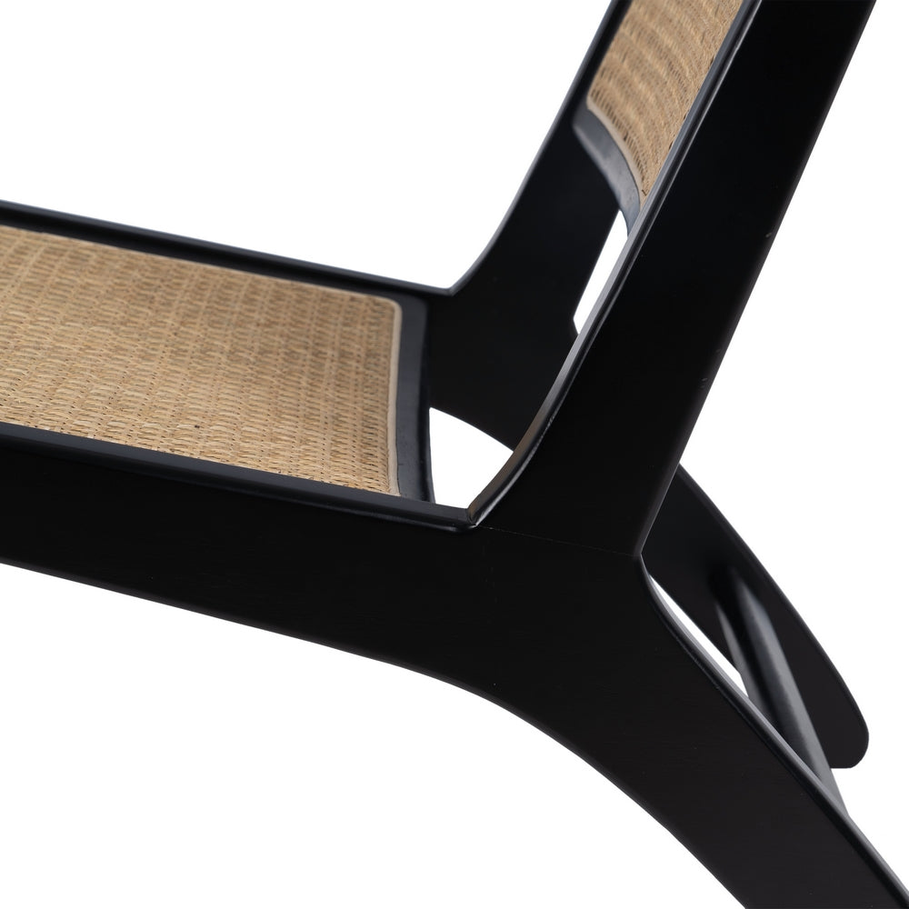 SILLÓN NATURAL-NEGRO MADERA-RATÁN SALÓN 60,50 X 73,50 X 72,5