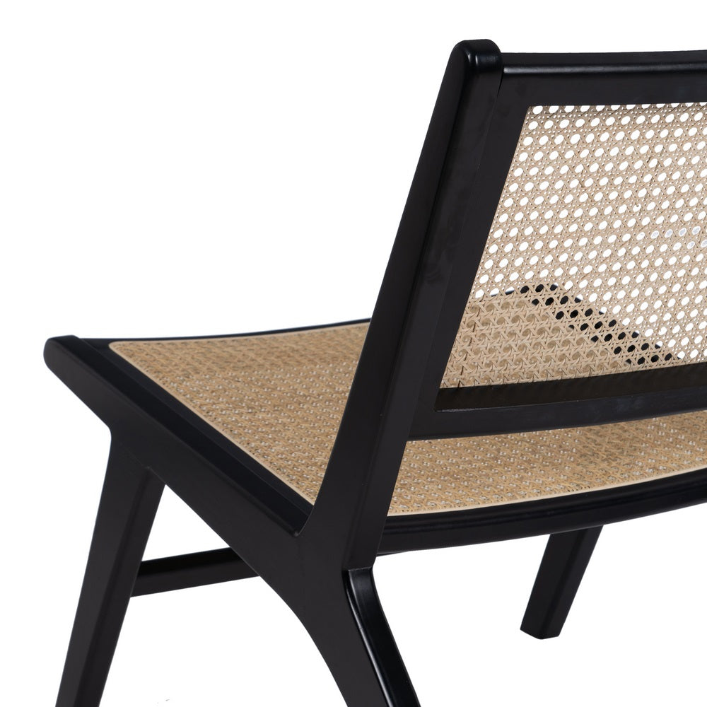 SILLÓN NATURAL-NEGRO MADERA-RATÁN SALÓN 60,50 X 73,50 X 72,5
