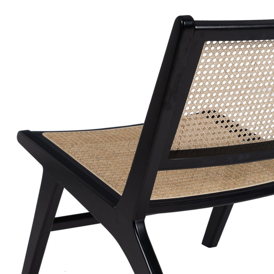 SILLÓN NATURAL-NEGRO MADERA-RATÁN SALÓN 60,50 X 73,50 X 72,5