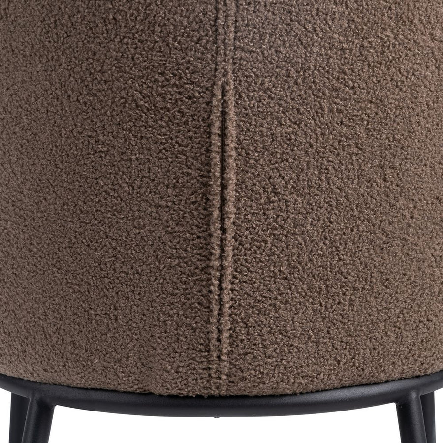 SILLA MARRÓN TEJIDO-METAL SALÓN 58 X 52 X 77 CM