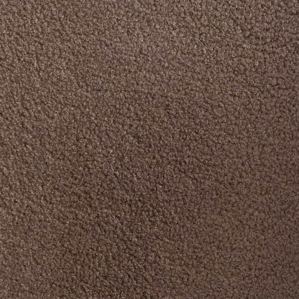 BROWN FABRIC-METAL LOUNGE CHAIR 58 X 52 X 77 CM