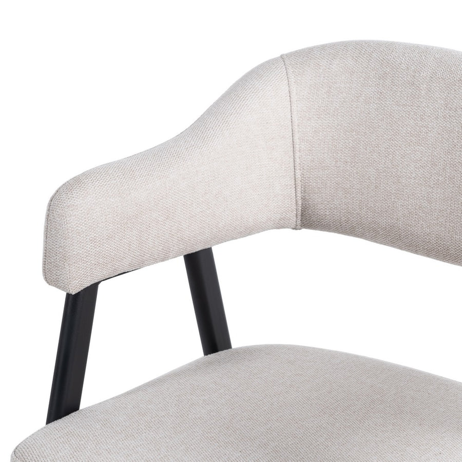 SILLA CREMA TEJIDO-METAL SALÓN 56 X 60 X 81 CM