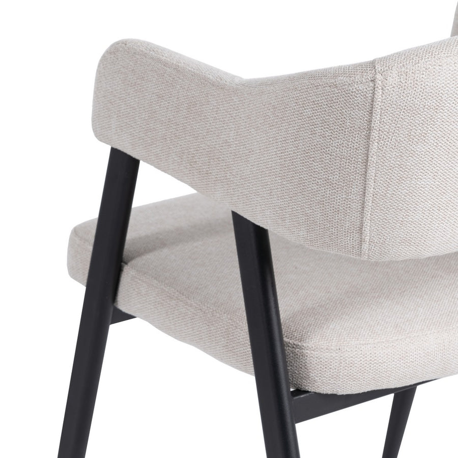 SILLA CREMA TEJIDO-METAL SALÓN 56 X 60 X 81 CM