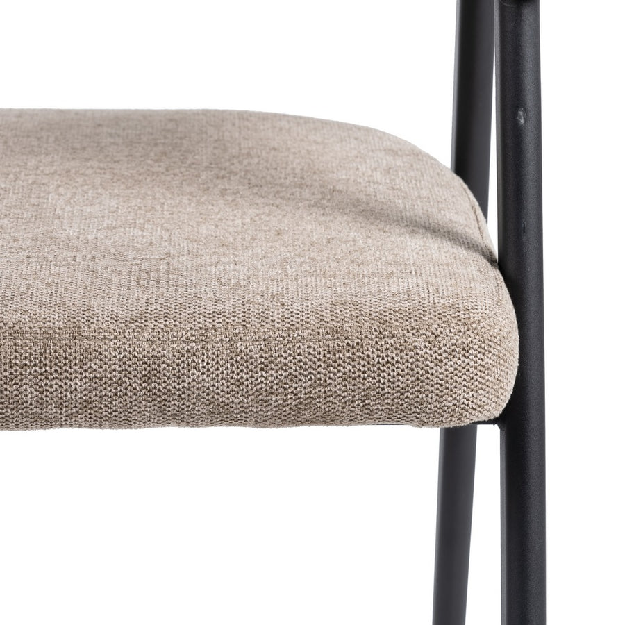 SILLA TAUPE TEJIDO-METAL SALÓN 56 X 60 X 81 CM