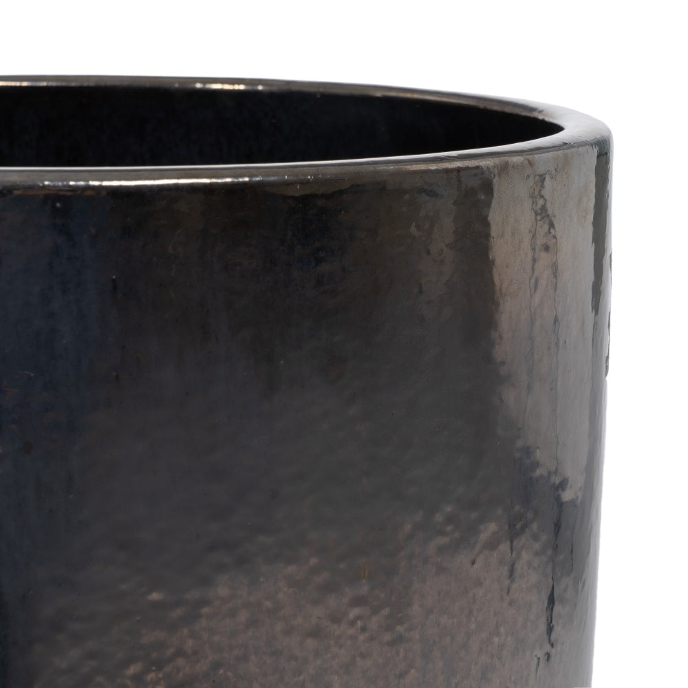 S/5 VASES BLACK CERAMIC DECORATION 56 X 56 X 70 CM
