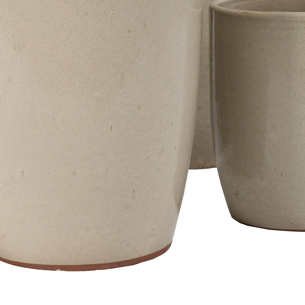 S/5 JARRONES CREMA CERÁMICA DECORACIÓN 56 X 56 X 70 CM