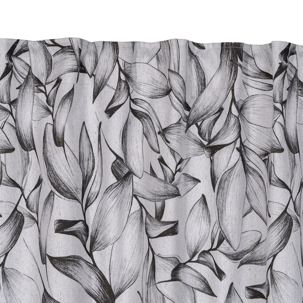 COTTON / POLYESTER LEAF CURTAIN 140 X 260 CM