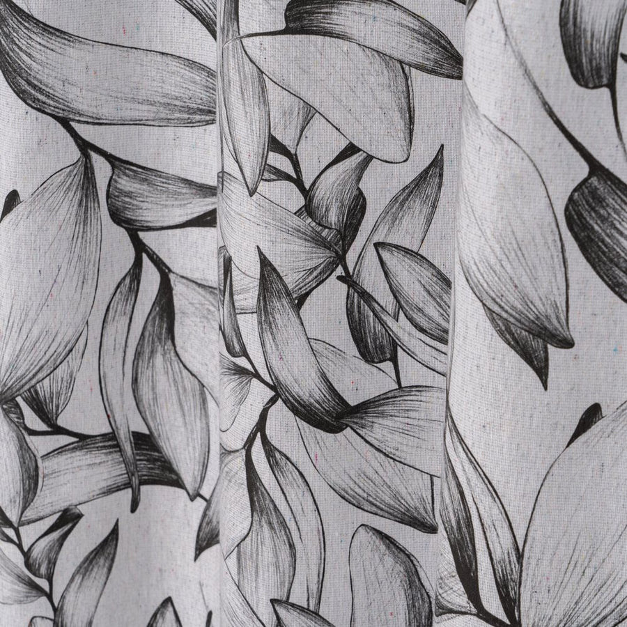 CORTINA HOJAS ALGODÓN / POLIÉSTER 140 X 260 CM