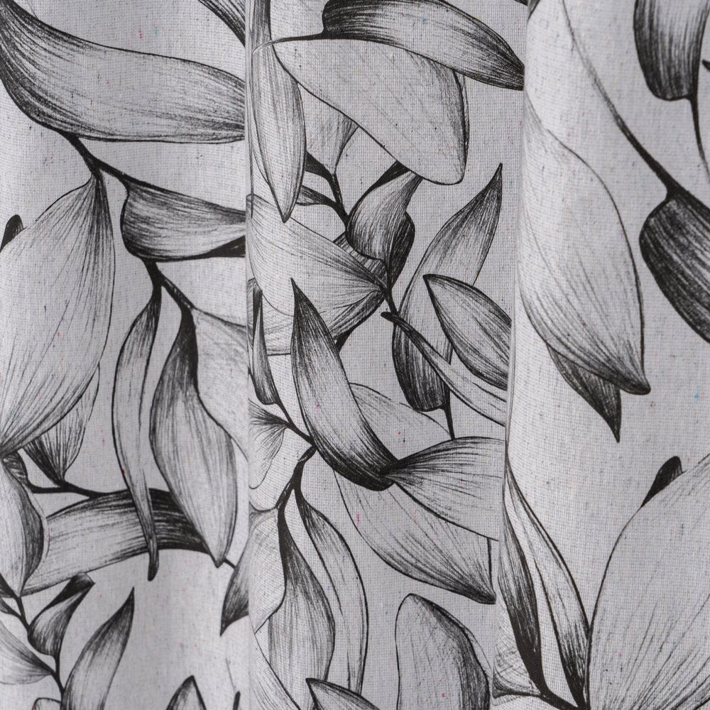COTTON / POLYESTER LEAF CURTAIN 140 X 260 CM
