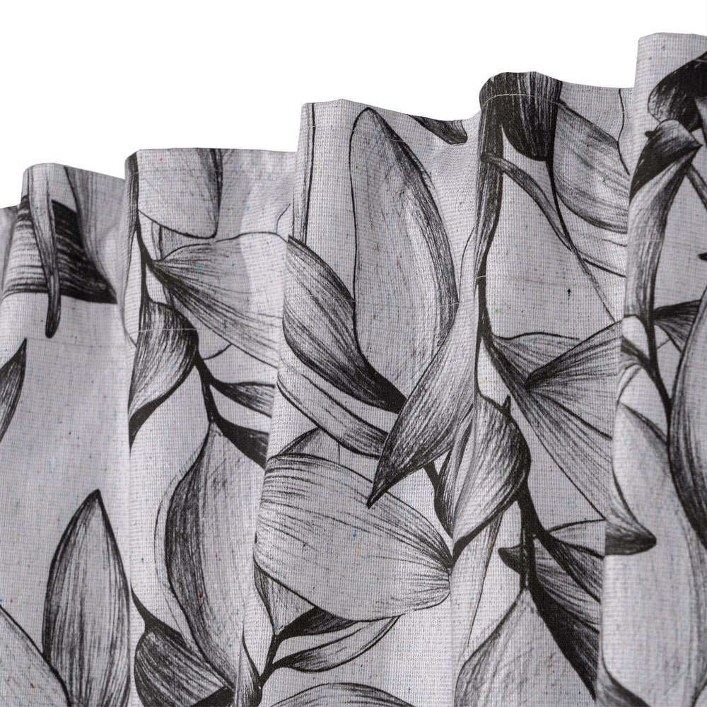 COTTON / POLYESTER LEAF CURTAIN 140 X 260 CM