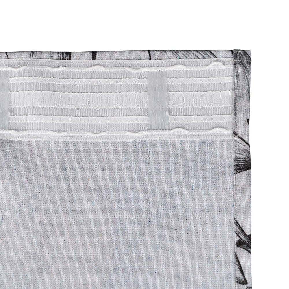 COTTON / POLYESTER LEAF CURTAIN 140 X 260 CM