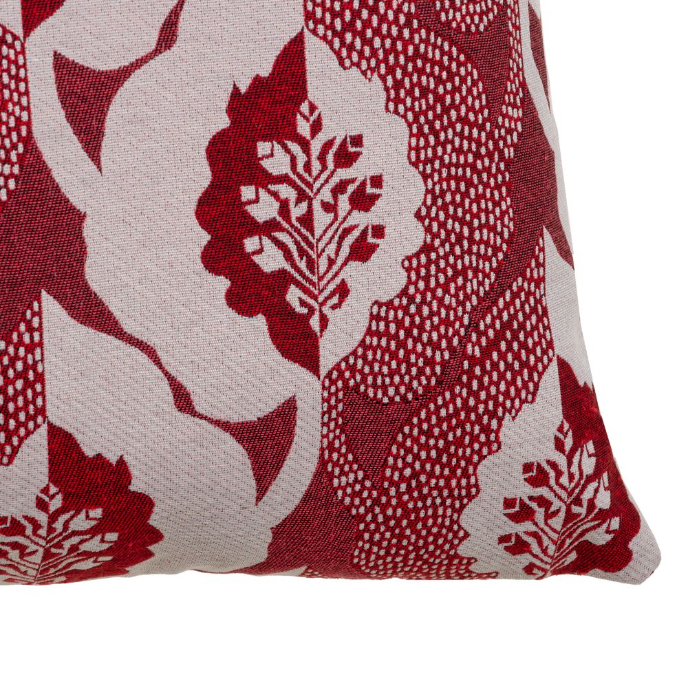 COJÍN ESTAMPADO ROJO ALGODÓN / POLIÉSTER 45 X 45 CM
