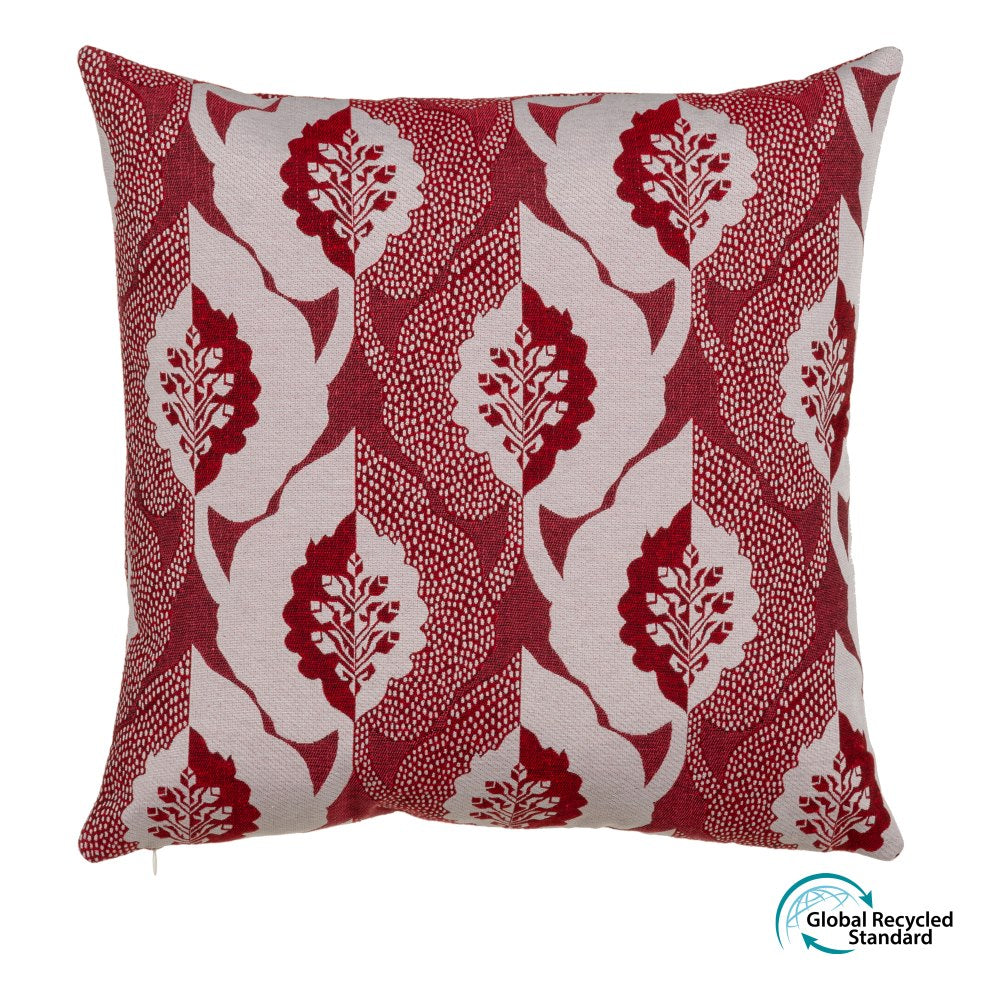 COJÍN ESTAMPADO ROJO ALGODÓN / POLIÉSTER 45 X 45 CM