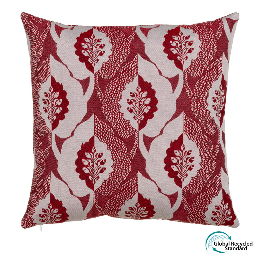 RED PRINTED CUSHION COTTON / POLYESTER 45 X 45 CM
