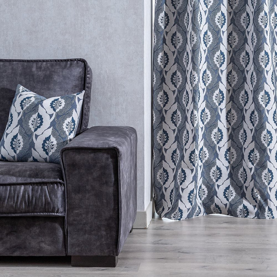CORTINA ESTAMPADO AZUL 140 X 260 CM