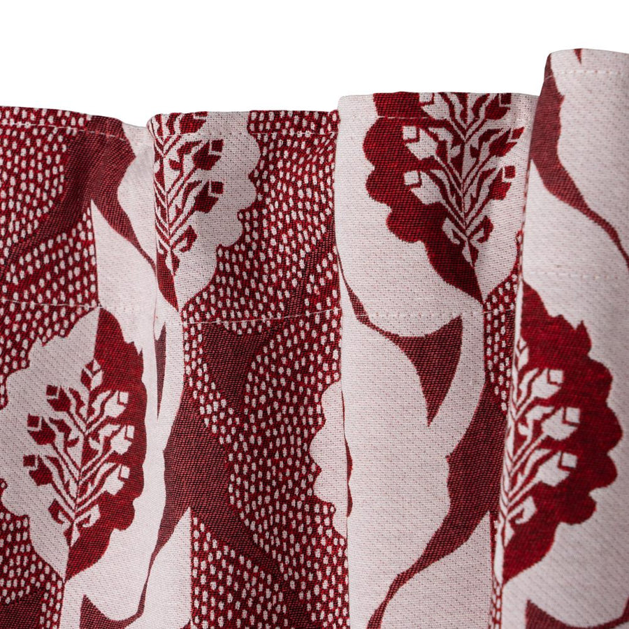 CORTINA ESTAMPADO ROJO 140 X 260 CM