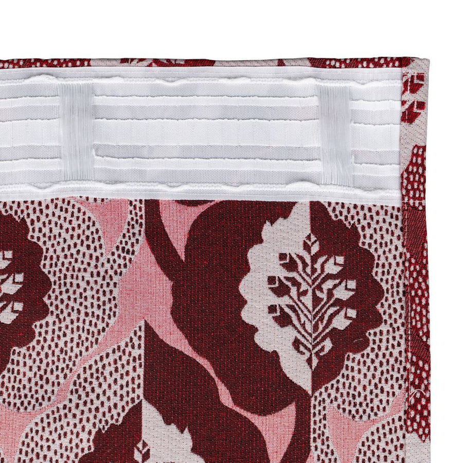 CORTINA ESTAMPADO ROJO 140 X 260 CM