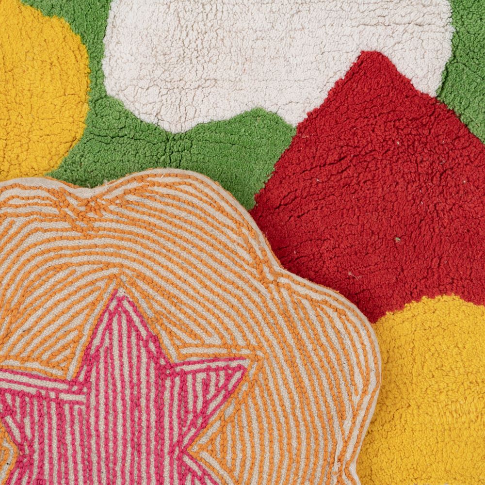CHILDREN'S COTTON FLOWER RUG 150 CM