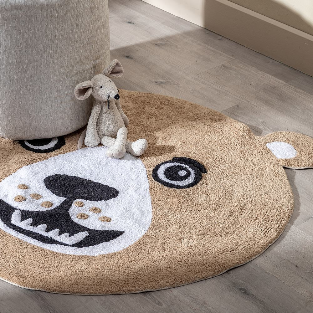 ALFOMBRA OSO MARR�N ALGOD�N INFANTIL 100 CM