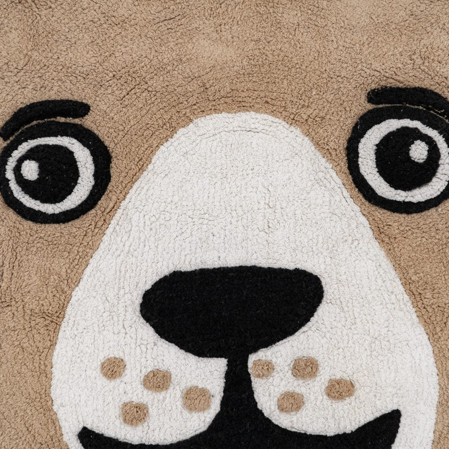 ALFOMBRA OSO MARRÓN ALGODÓN INFANTIL 100 CM