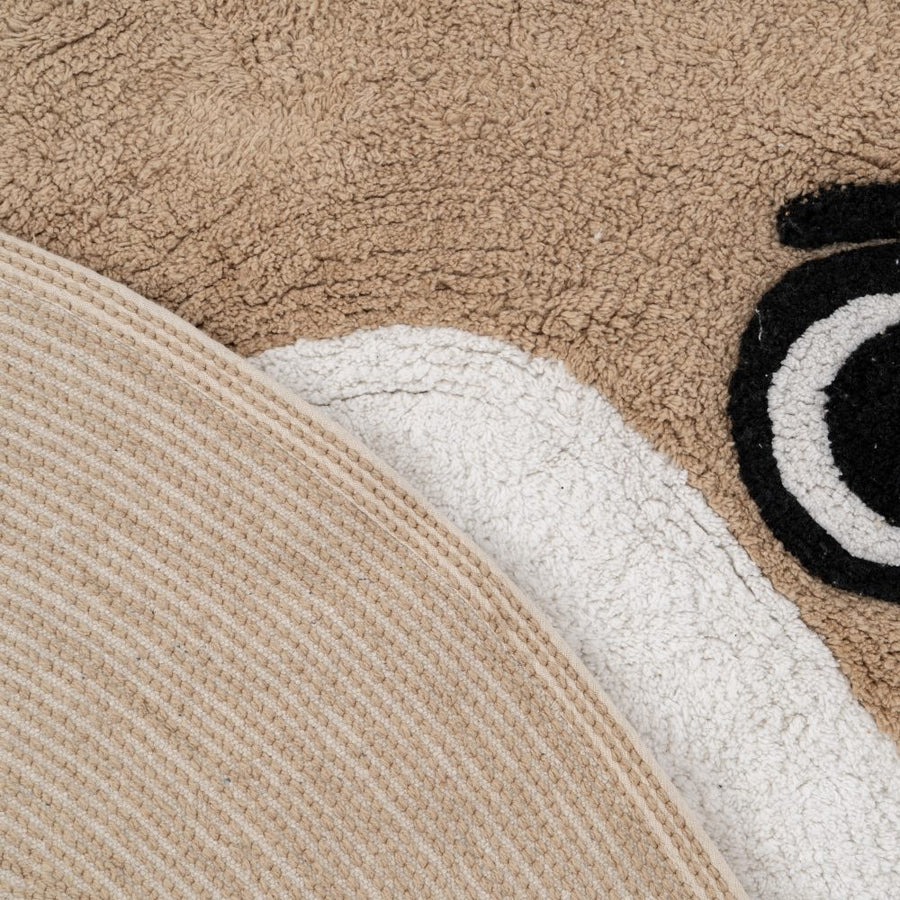 ALFOMBRA OSO MARRÓN ALGODÓN INFANTIL 100 CM