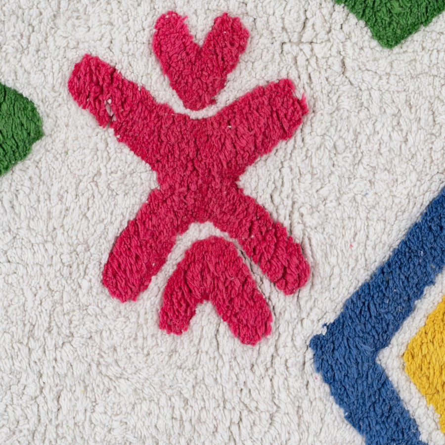 ALFOMBRA ÉTNICO ALGODÓN INFANTIL 175 X 90 CM