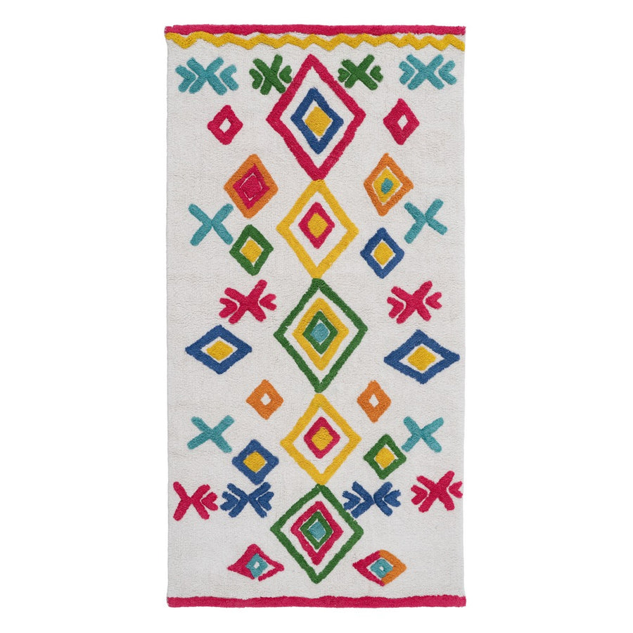 ALFOMBRA ÉTNICO ALGODÓN INFANTIL 175 X 90 CM