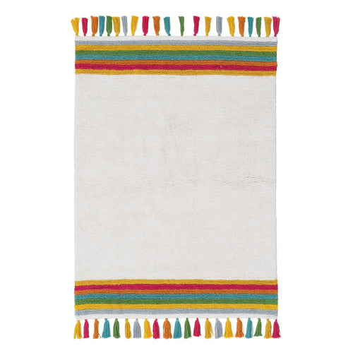 ALFOMBRA MAEVE BLANCO ALGOD�N INFANTIL 135 X 100 CM