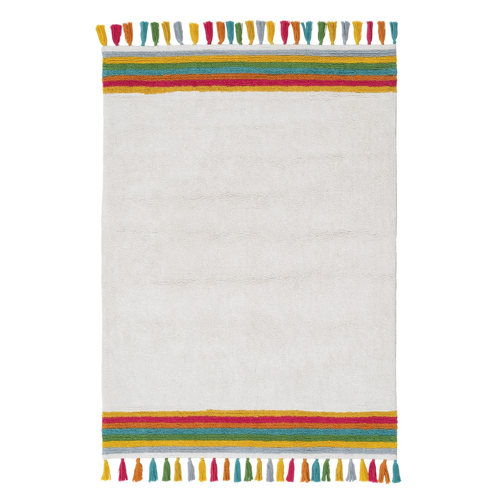 ALFOMBRA MAEVE BLANCO ALGOD�N INFANTIL 160 X 120 CM