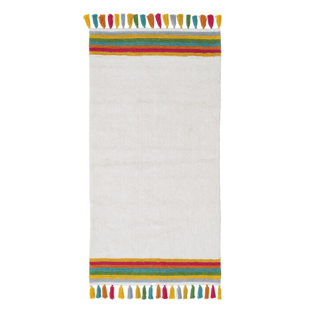 ALFOMBRA MAEVE BLANCO ALGOD�N INFANTIL 175 X 90 CM