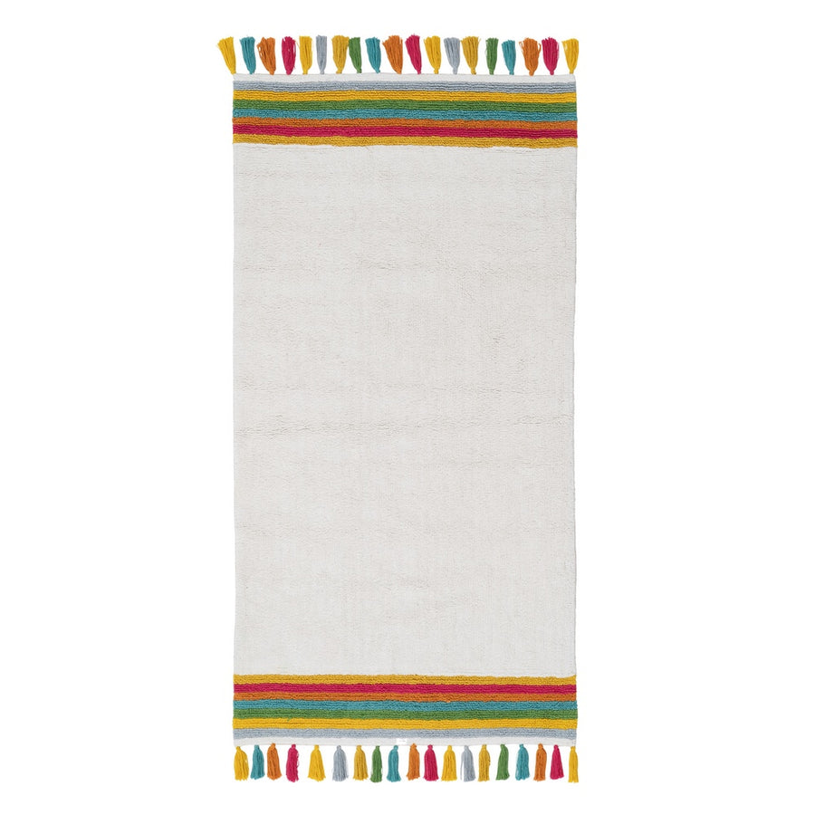 ALFOMBRA MAEVE BLANCO ALGODÓN INFANTIL 175 X 90 CM
