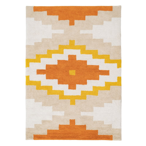 ALFOMBRA AZTECA ALGODÓN INFANTIL 160 X 120 CM