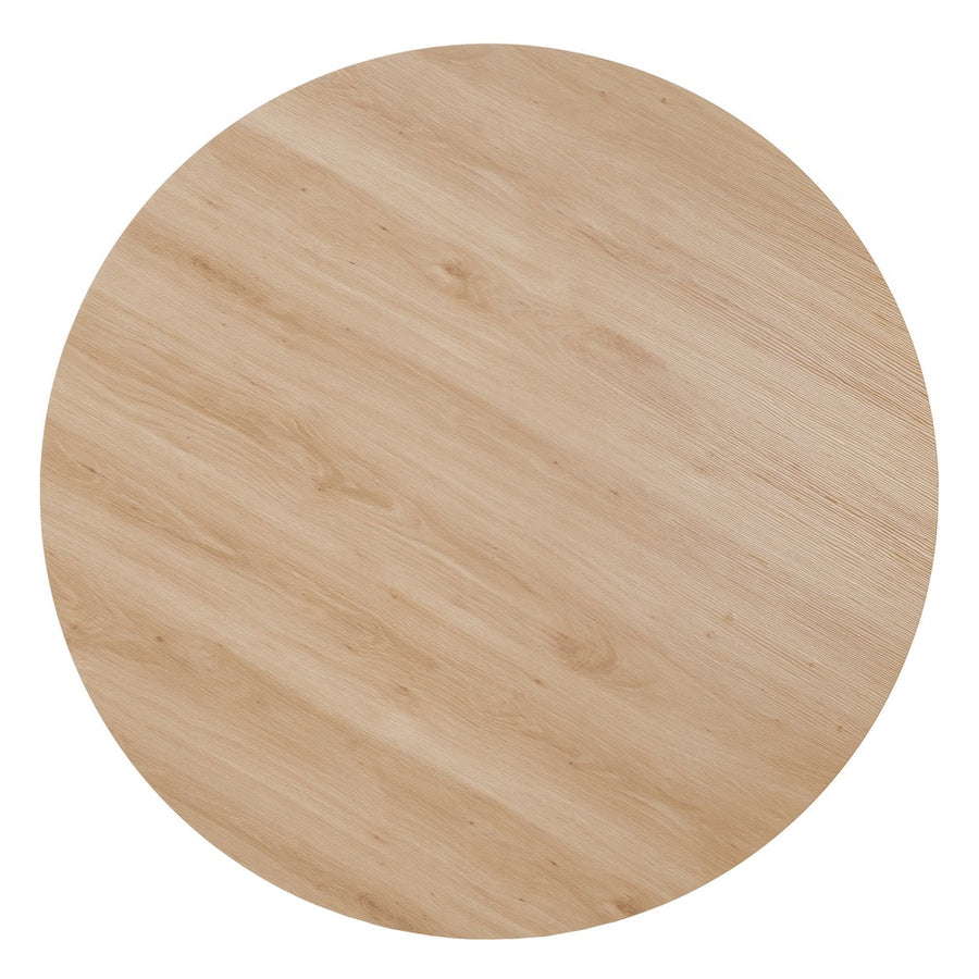 MESA COMEDOR NATURAL-CREMA DM-METAL 120 X 120 X 75 CM
